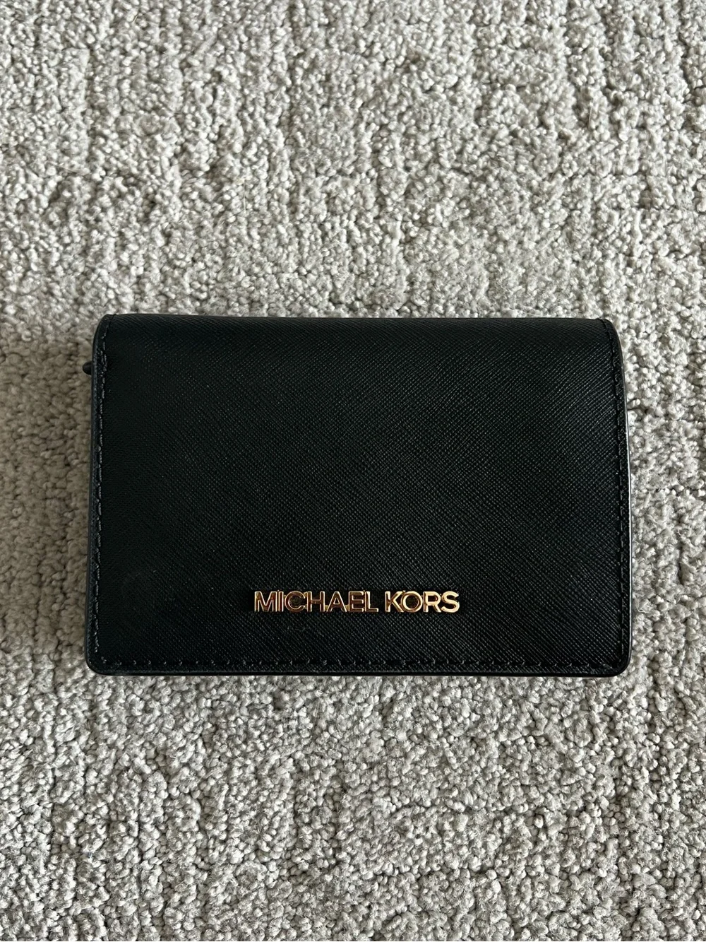 Michael Kors Black Wallet with Gold Logo